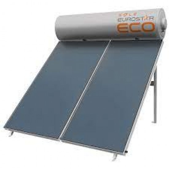 Ηλιακός Θερμοσίφωνας SOLE Eurostar-eco 300L/4.6τμ Διπλής Ενέργειας Ταράτσας