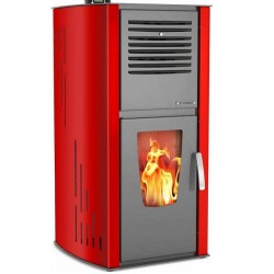 Thermiki Pellet Hydro 23 kw Σόμπα Κόκκινη (έως 6 άτοκες δόσεις)