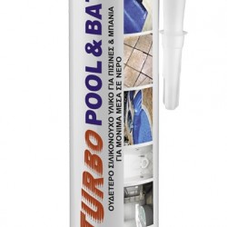 Turbo Pool & Bath Σφραγιστική Σιλικόνη Αντιμουχλική Διάφανη 310ml 98385