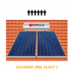 Assos SOLARNET Ηλιακός θερμοσίφωνας Glass E200lt / 4.00m² διπλής ενεργείας