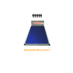 HELIOAKMI MEGASUN Ηλιακός θερμοσίφωνας 200lt / 2.62m² Glass διπλής ενεργείας