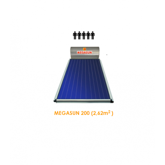 HELIOAKMI MEGASUN Ηλιακός θερμοσίφωνας 200lt / 2.62m² Glass διπλής ενεργείας HELIOAKMI MEGASUN Ηλιακός θερμοσίφωνας 200lt / 2.62m² Glass διπλής ενεργείας