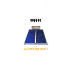 HELIOAKMI MEGASUN Ηλιακός θερμοσίφωνας E200lt / 4.20 m² Glass διπλής ενεργείας