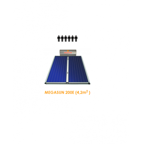 HELIOAKMI MEGASUN Ηλιακός θερμοσίφωνας E200lt / 4.20 m² Glass διπλής ενεργείας HELIOAKMI MEGASUN Ηλιακός θερμοσίφωνας E200lt / 4.20 m² Glass διπλής ενεργείας