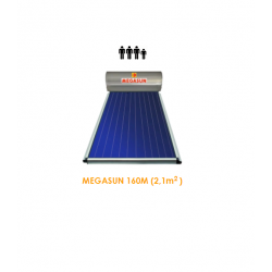 HELIOAKMI MEGASUN Ηλιακός θερμοσίφωνας M160lt / 2.10m² Glass διπλής ενεργείας