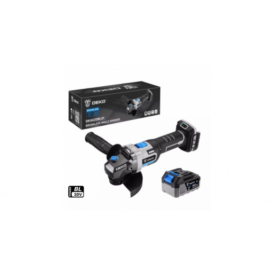 Γωνιακός Τροχός Mπαταρίας 20V Φ125 4Ah DEKO DKAG20BL01-S2