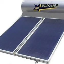 Sole Eurostar 200-2T-175 Γκρι 200lt/3.5m² Glass Ηλιακός Θερμοσίφωνας Τριπλής Ενέργειας