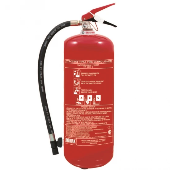 Φορητός Πυροσβεστήρας Ξηράς Σκόνης 6kg MBK09-060PA-DF με Βάση Μεταλλική Mobiak