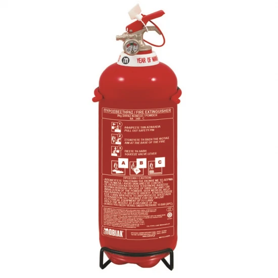 Φορητός Πυροσβεστήρας Ξηράς Σκόνης 3kg MBK09-030PA-P1B με Βάση Μεταλλική Mobiak 