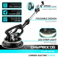 Τριβείο Τοίχου Τηλεσκοπικό 800W DEKO DKWP180CDG