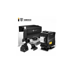 Laser Αλφάδι πράσινης δέσμης 12 οριζόντιων και κάθετων γραμμών με τηλεχειριστήριο Auto Self-leveling DEKO LL12-GTD-S1 3D