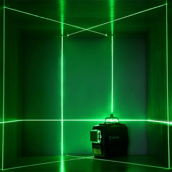 Laser Αλφάδι πράσινης δέσμης 12 οριζόντιων και κάθετων γραμμών με τηλεχειριστήριο Auto Self-leveling DEKO LL12-GTD-S1 3D