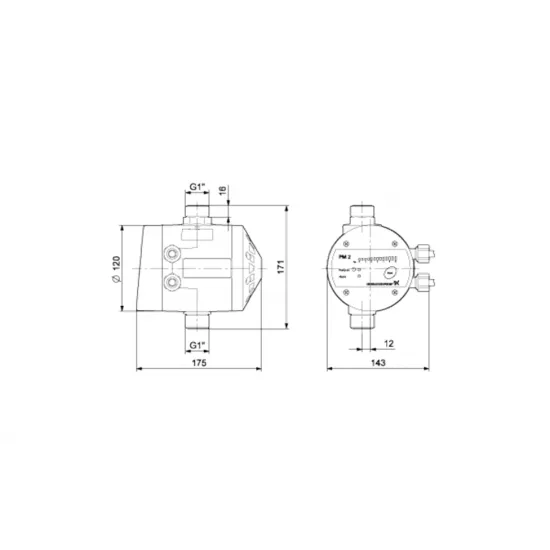 GRUNDFOS Μονάδα Διαχείρισης Πίεσης PM 2 AD 96848738 2000 W