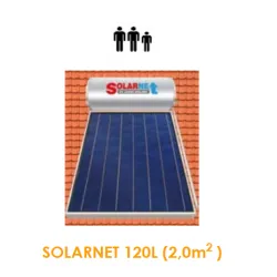 Assos SOLARNET Ηλιακός θερμοσίφωνας Glass 120lt / 2.00m² Επιλεκτικός διπλής ενεργείας