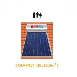 Assos SOLARNET Ηλιακός θερμοσίφωνας Glass 120lt / 2.00m² Επιλεκτικός διπλής ενεργείας