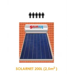 Assos SOLARNET Ηλιακός θερμοσίφωνας Glass 200lt / 2.50m² Επιλεκτικός διπλής ενεργείας