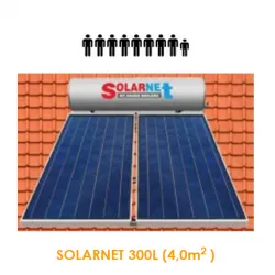 Assos SOLARNET Ηλιακός θερμοσίφωνας Glass 300lt / 4.00m² διπλής ενεργείας