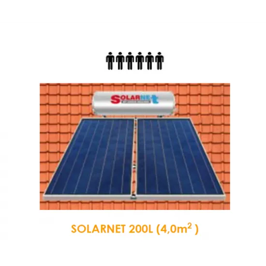 Assos SOLARNET Ηλιακός θερμοσίφωνας Glass E200lt / 4.00m² διπλής ενεργείας