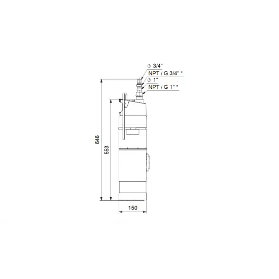 GRUNDFOS SBA 3-45 A Υποβρύχια αντλία υπογείων υδάτων 1050 W