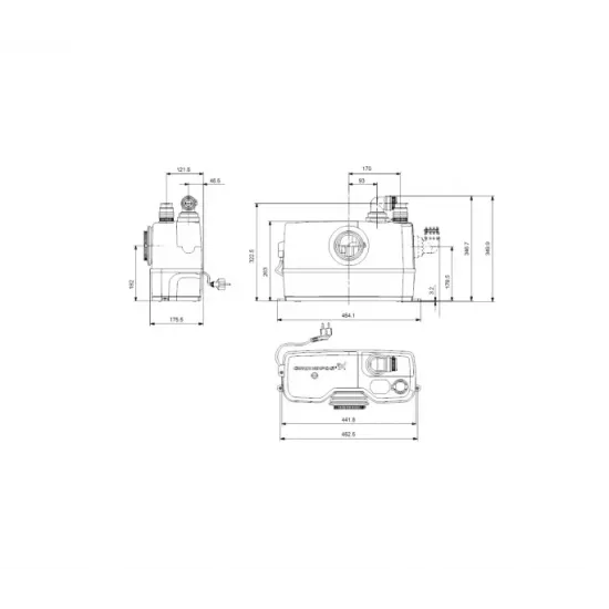 GRUNDFOS SOLOLIFT2 WC-1 Σταθμός ανύψωσης - Αντλία Ακαθάρτων / Λυμάτων με Κοπτήρα 620 W
