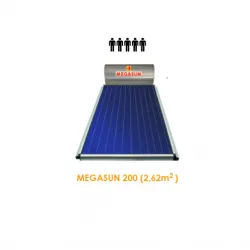HELIOAKMI MEGASUN Ηλιακός θερμοσίφωνας 200lt / 2.62m² Glass διπλής ενεργείας